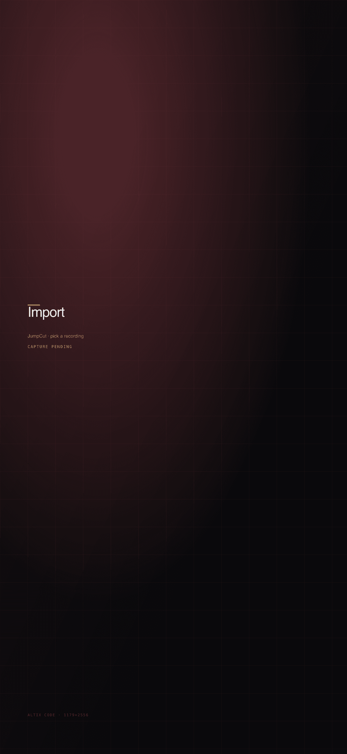 JumpCut import screen