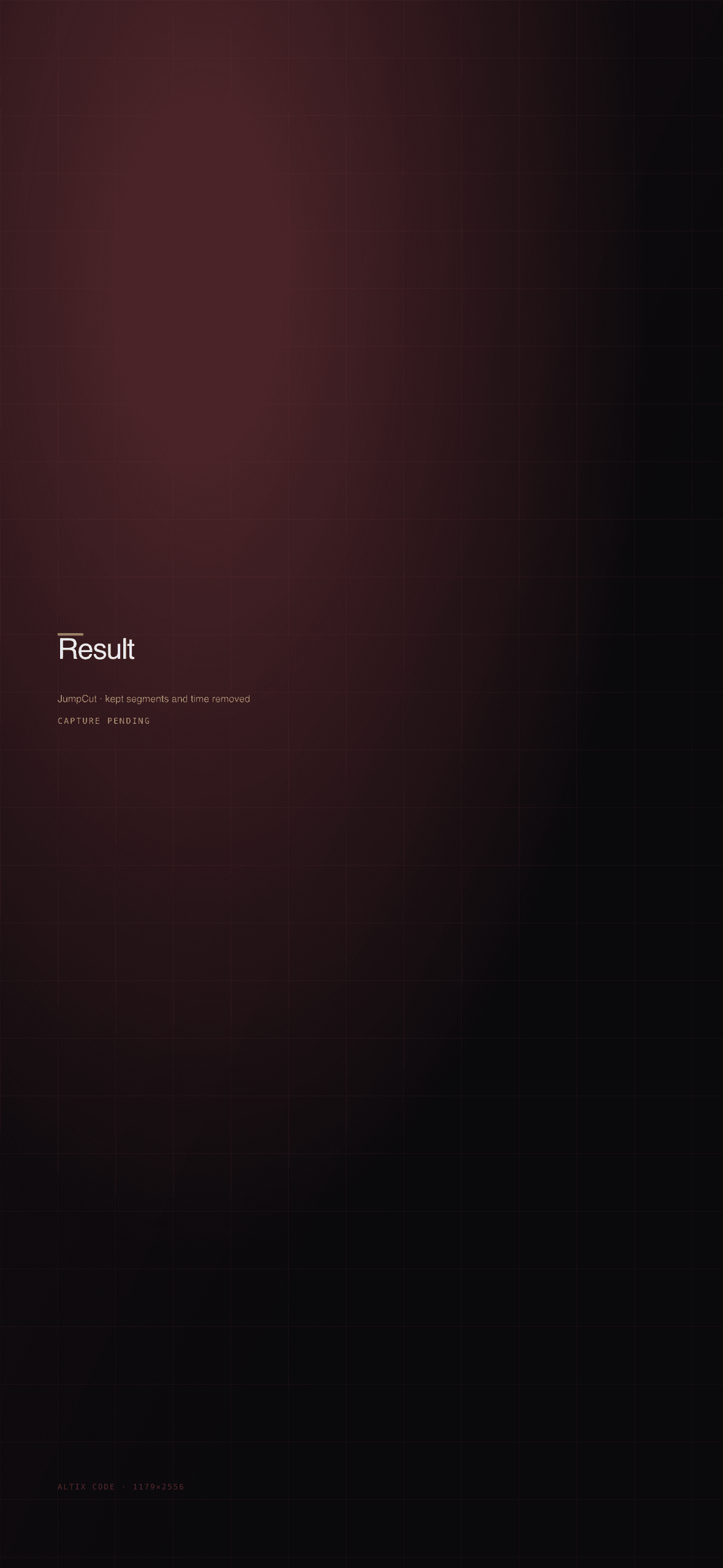 JumpCut result screen