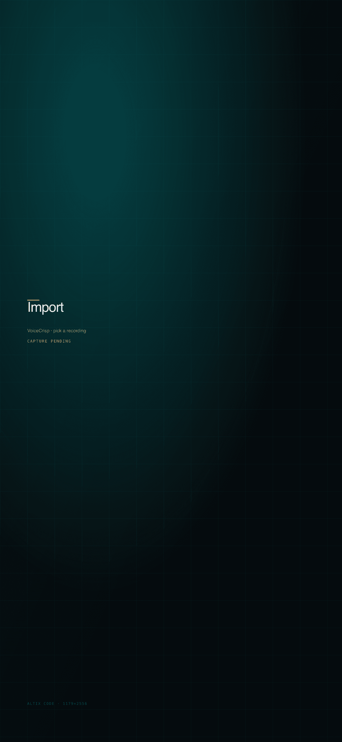 VoiceCrisp import screen